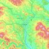 Preschau topographic map, elevation, terrain