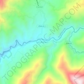 San Rafael topographic map, elevation, terrain