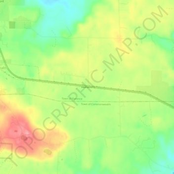Hematite topographic map, elevation, terrain