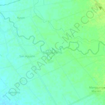 Bagong Barrio topographic map, elevation, terrain