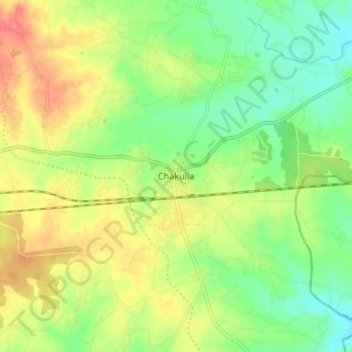Chakulia topographic map, elevation, terrain