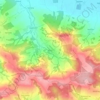 Rexham topographic map, elevation, terrain