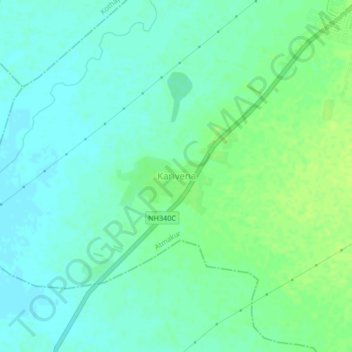 Karivena topographic map, elevation, terrain