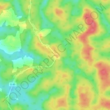 Lang topographic map, elevation, terrain