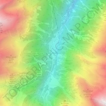 Neuwies - Pratonuovo topographic map, elevation, terrain