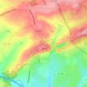 La Viennerie topographic map, elevation, terrain