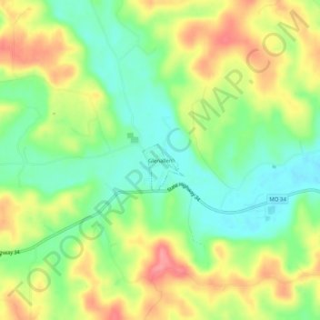 Glenallen topographic map, elevation, terrain