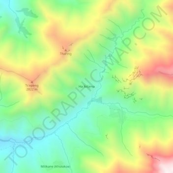 Ha Ntlama topographic map, elevation, terrain