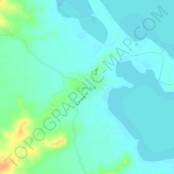 Cascajal topographic map, elevation, terrain
