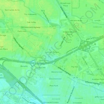 Carmen Terrace topographic map, elevation, terrain