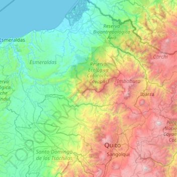 Cordillera de Toisán topographic map, elevation, terrain