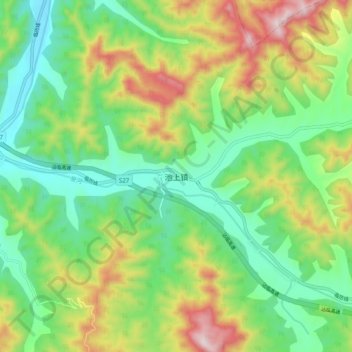 Chishang topographic map, elevation, terrain