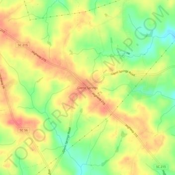Glenn Springs topographic map, elevation, terrain