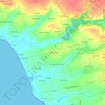 Saint Demet topographic map, elevation, terrain