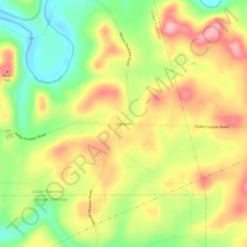 Content topographic map, elevation, terrain