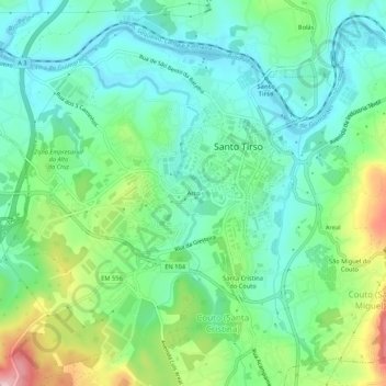 Arco topographic map, elevation, terrain