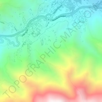 Boqueron topographic map, elevation, terrain