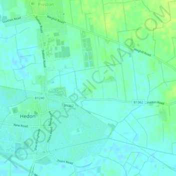 Magdalen Hill topographic map, elevation, terrain