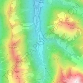 Spielmannsau topographic map, elevation, terrain