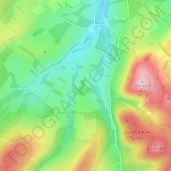 Wauchope topographic map, elevation, terrain