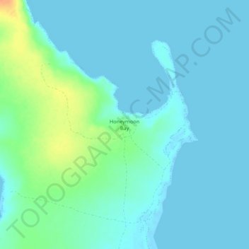 Honeymoon Bay topographic map, elevation, terrain