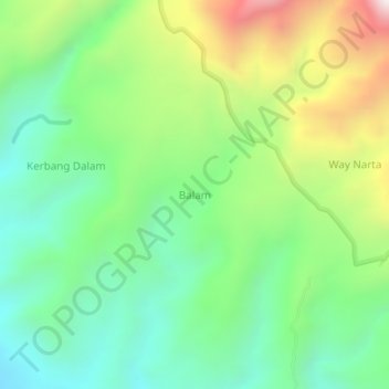 Balam topographic map, elevation, terrain