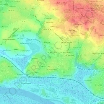 La Noe Allais topographic map, elevation, terrain