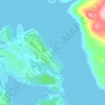 Kolbacken topographic map, elevation, terrain