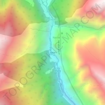 Karte topographic map, elevation, terrain