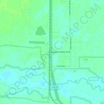 Palmdale topographic map, elevation, terrain