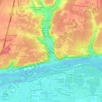 Près d'Eglise topographic map, elevation, terrain