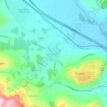 Sferracavallo topographic map, elevation, terrain