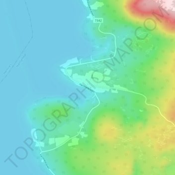 Varntresk topographic map, elevation, terrain