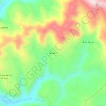 Cevallos topographic map, elevation, terrain