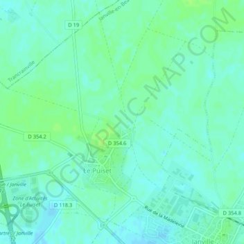 Le Boel topographic map, elevation, terrain