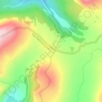 Guanella Pass topographic map, elevation, terrain