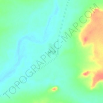 Bamgi topographic map, elevation, terrain