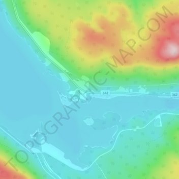 Håkafot topographic map, elevation, terrain