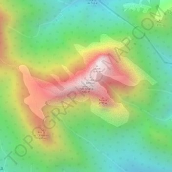 Pico Paraná topographic map, elevation, terrain