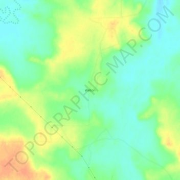 Walton topographic map, elevation, terrain