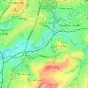 Saltbrook End topographic map, elevation, terrain