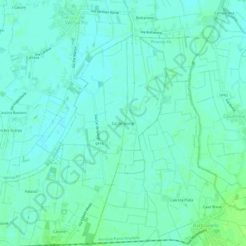 Ca' de Giorgi topographic map, elevation, terrain