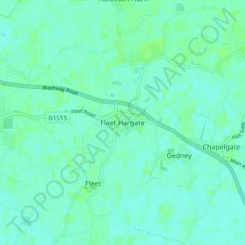 Fleet Hargate topographic map, elevation, terrain