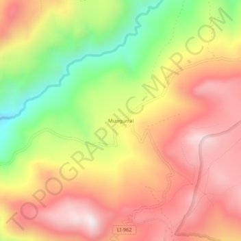 Mungurral topographic map, elevation, terrain