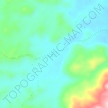 Cerritos topographic map, elevation, terrain