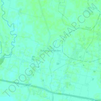 Barawa Shukdev topographic map, elevation, terrain