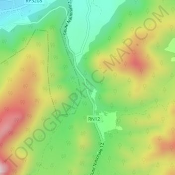 taghbalout topographic map, elevation, terrain