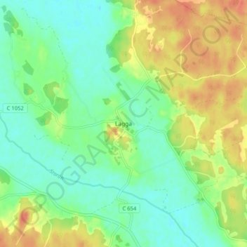 Lagga topographic map, elevation, terrain