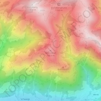 Panoramaweg topographic map, elevation, terrain