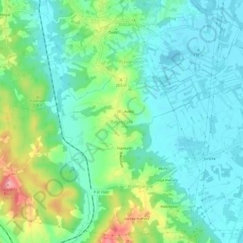 Rakovčani topographic map, elevation, terrain